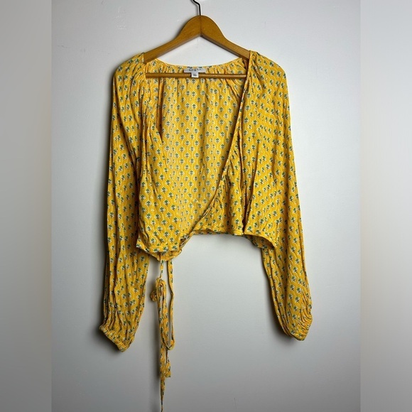 Rhode By Target Women’s XXL Blouse Ditsy floral Wrap Crop Top - Picture 1 of 10